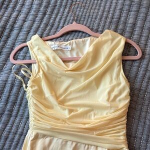 Lulu's Butter Yellow Sleeveless Dress